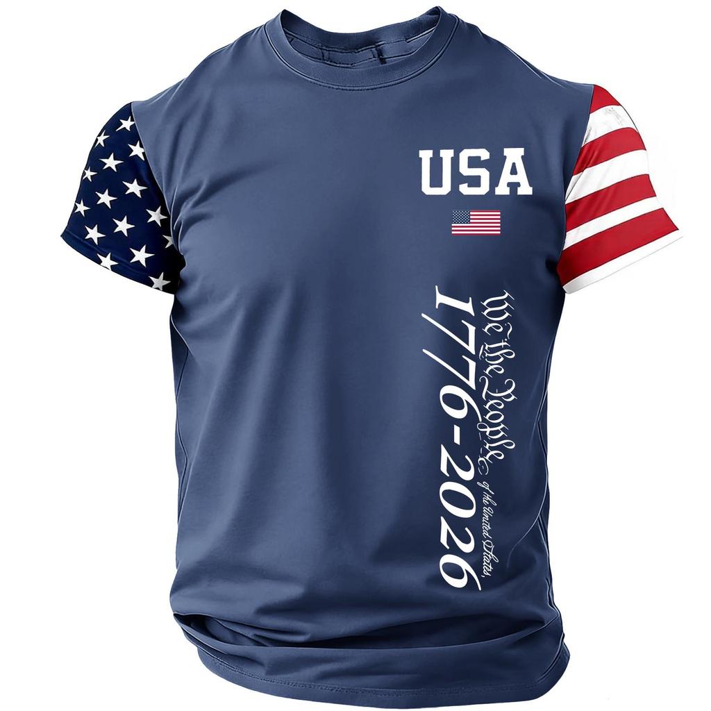 Men's Casual Round Neck Lightweight Breathable Short-Sleeve Top