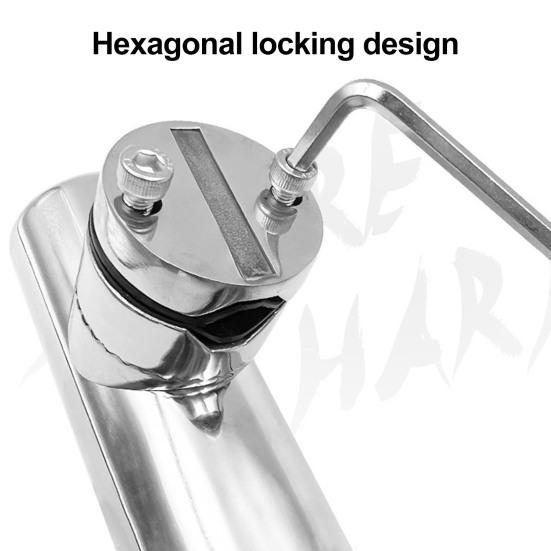 Edelstahl Angelrutenhalter mit Schraubenschlüssel Verstellbar Hochbelastbar Metall Angelruten Ständer Floß Boot Angelzubehör