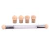 1pcs Glitter Powder Picking Dotting Gradient Pen Brush + 4 Sponge Art Tool