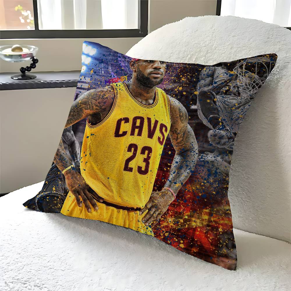 Basketball Star L-LeBron J-James Cushion Cover Decorative Pillow Sofa Home Decor Case Pillow Cases