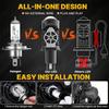 1/2Pcs Auto H4 Projector Lens LED Car Headlight Bulbs 150W CANBUS Turbo Auto Bulb H4 Led Motorcycle High Low bulb 12V 24V 6500K