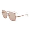 Laser-cut Logo Alloy Frame Butterfly Sunglasses Women's Rose Gold