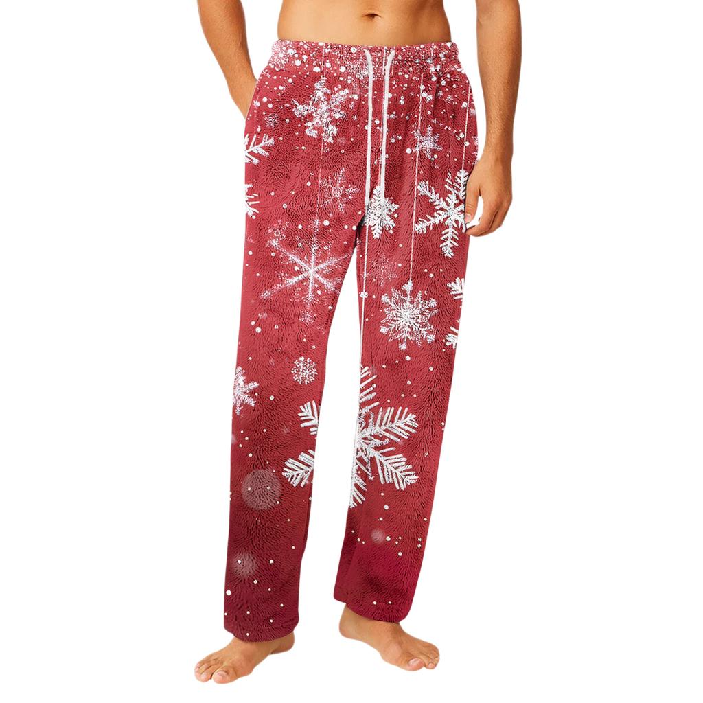 Herrar Flannelbyxor med dragsko och ficka Hemmakläder Sovbyxor