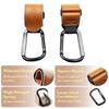 Universal Stroller Hooks Brown Carabiner Clips Ideal Stroller Accessories for Parents and Travelers
