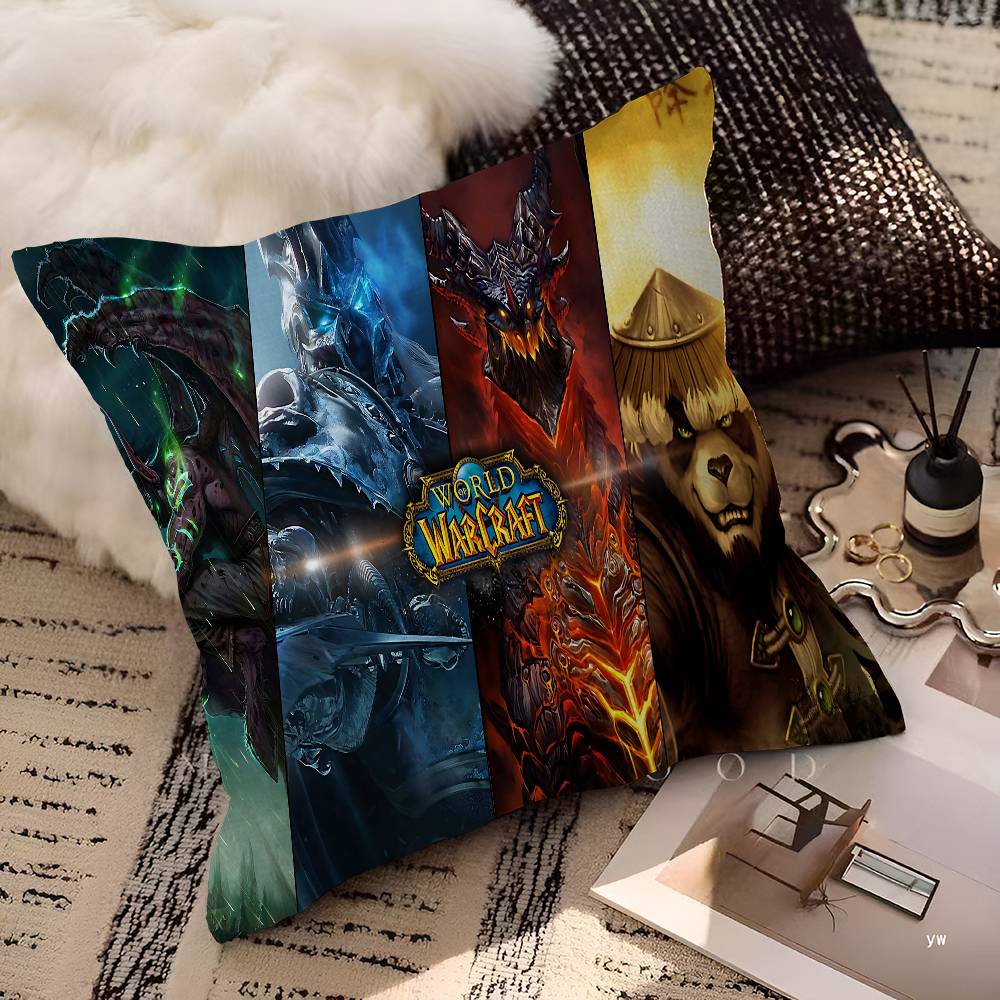 WWorld Of WWarcraft Game Cushion Cover Pillow Cover Decor Pillowcase Printed Cushion Case For Couch