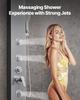 VEVOR Shower Panel Tower System with Rainfall Waterfall Shower Head, 53 in Brushed Stainless Steel Shower Column, 5-Function Faucet