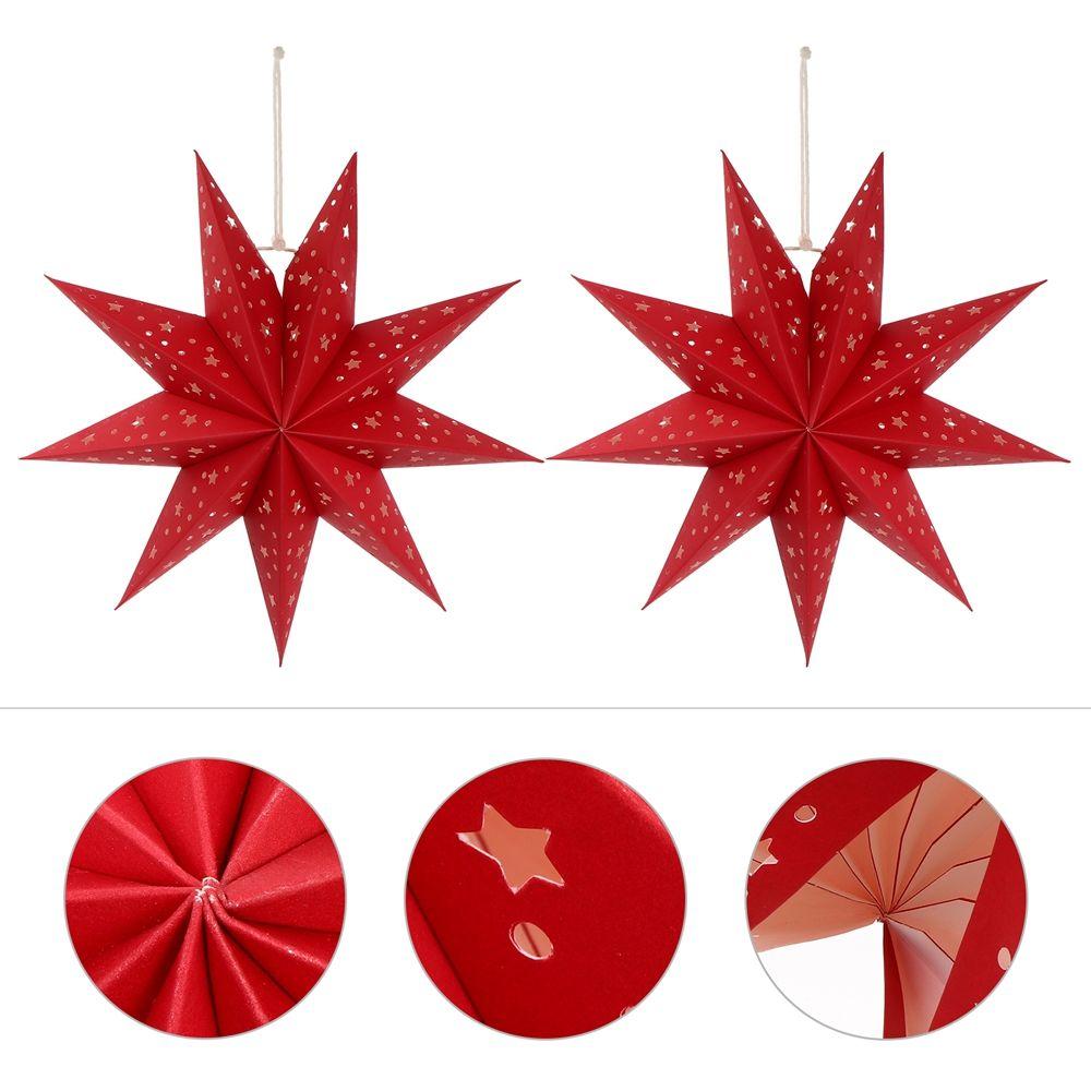 Hanging Garden Party Light Christmas Decoration Paper Lantern Stars Lampshade Christmas Lampshade