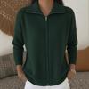 European & American Zipper Knit Cardigan Sweater - Autumn/Winter Casual Fashion for Women