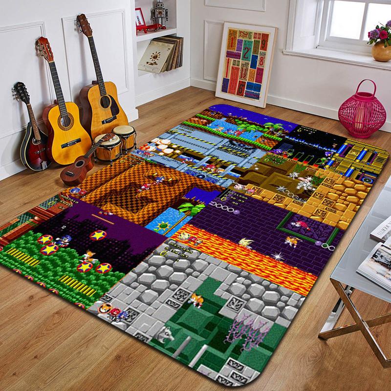 C-Creative Switch Game Carpet Fashion Yoga Mat Bedroom Decoration Carpet Living Room Bathroom Decoration Floor Mat Birthday Gift