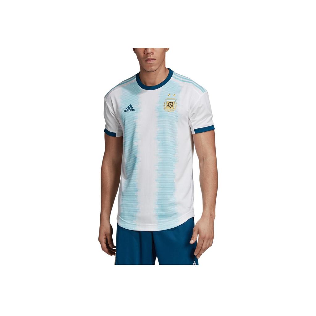 Adidas Argentina Maradona Climachill Home Player Edition Casual Knit Short Sleeve Football Shirt Men Tops White Light-Green DP0225