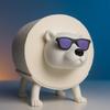 Kreativer Eisbär Rollenpapierhalter mit Brille Niedlicher Cartoon-Bär Papiertuchspender Badezimmer Toilettenpapier Aufbewahrungs-Organizer