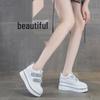 2025 Autumn Women's 7cm Platform Rhinestone Velcro Casual Shoes