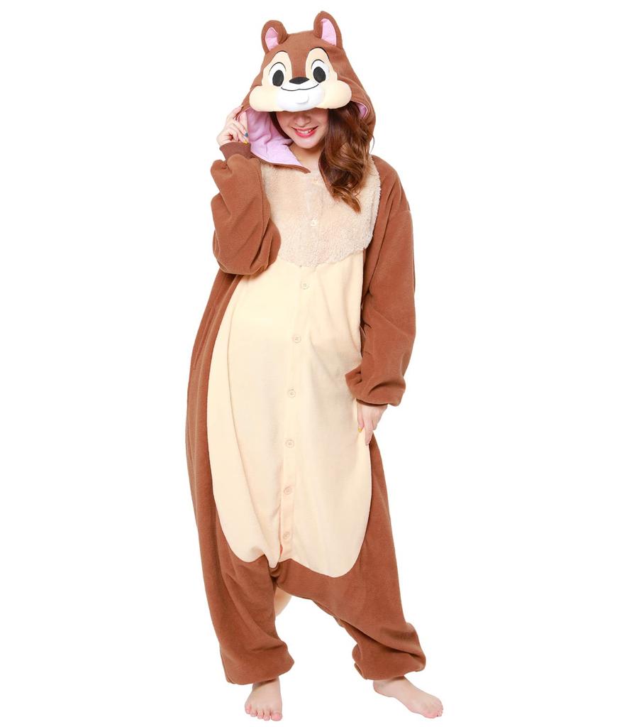 Sazac Fleece Adult Disney Chip and Dale Kigurumi [Chip]