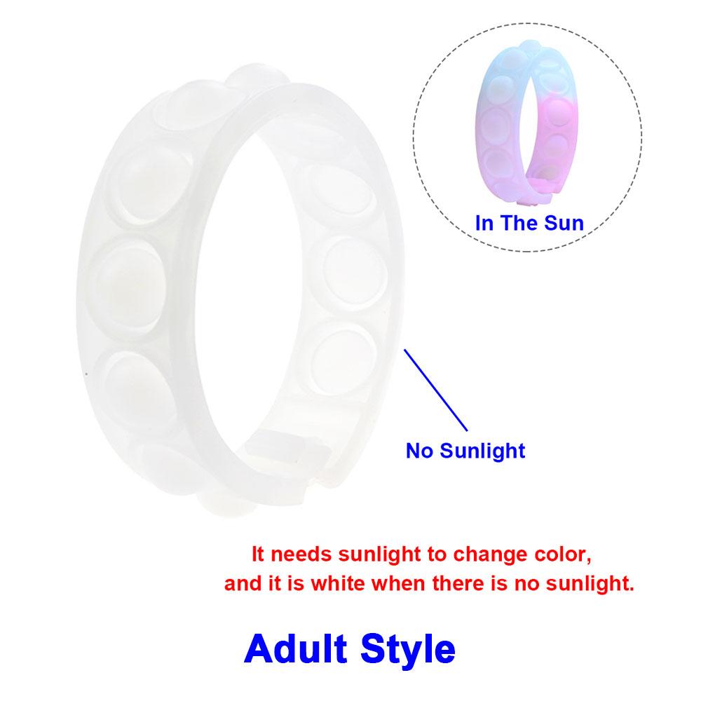 Mondo Silicone 1pz Stili Corti Pops Bolle Braccialetto Decompressione Giocattolo Sollievo Stress Colorato Braccialetto Silicone Adulti Bambini Giocattoli