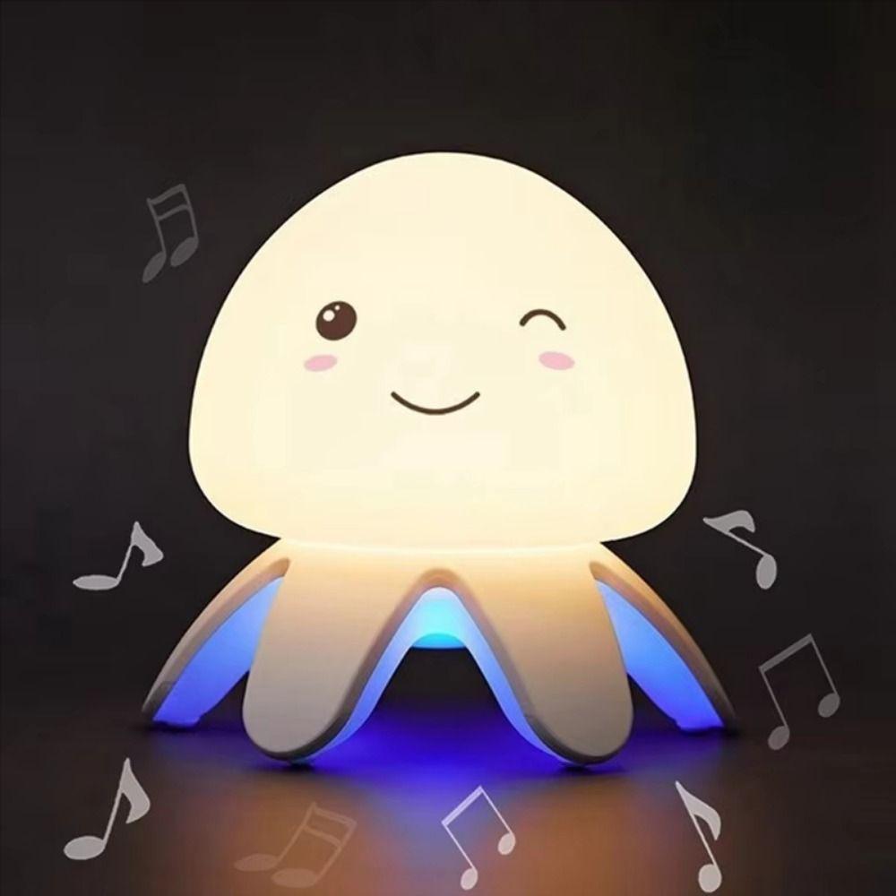 Touch/Remote Control LED Jellyfish Table Lamp Adjustable Silicone Jellyfish Light  Birthday Present