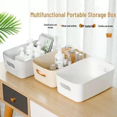 Desktop Cosmetics & Sundries Storage Box - Plastic Storage Basket for Home & Kitchen