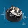 15° Tilted Dog Bowl Slanted Lightweight Cartoon Sturdy Pet Supplies Easy To Food Stainless
