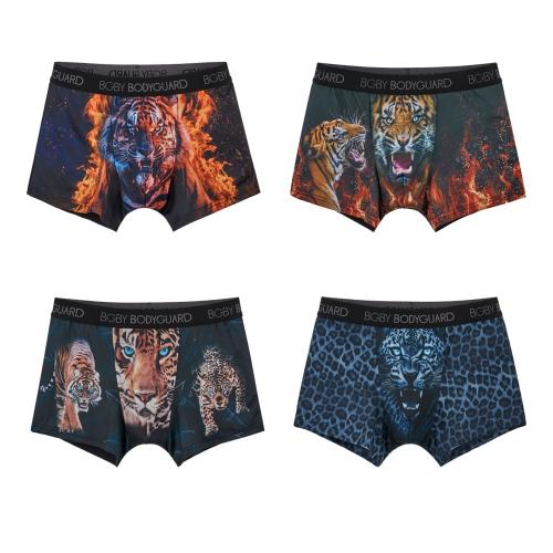 

[Bodyguard] Трусы-боксеры с принтом диких животных 4 шт. [Отправка из Кореи] 100% Оригинал 95