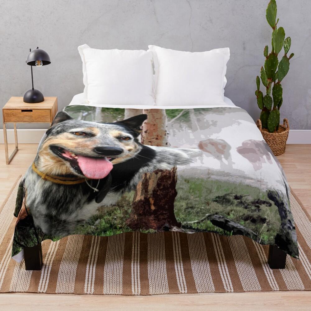 BLUE HEELER, CATTLE DOG Throw Blanket