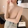 Autumn and winter new women's turtleneck sweater swan neck heap collar tight versatile long-sleeved knitted sweater with slim-fitting bottoming shirt