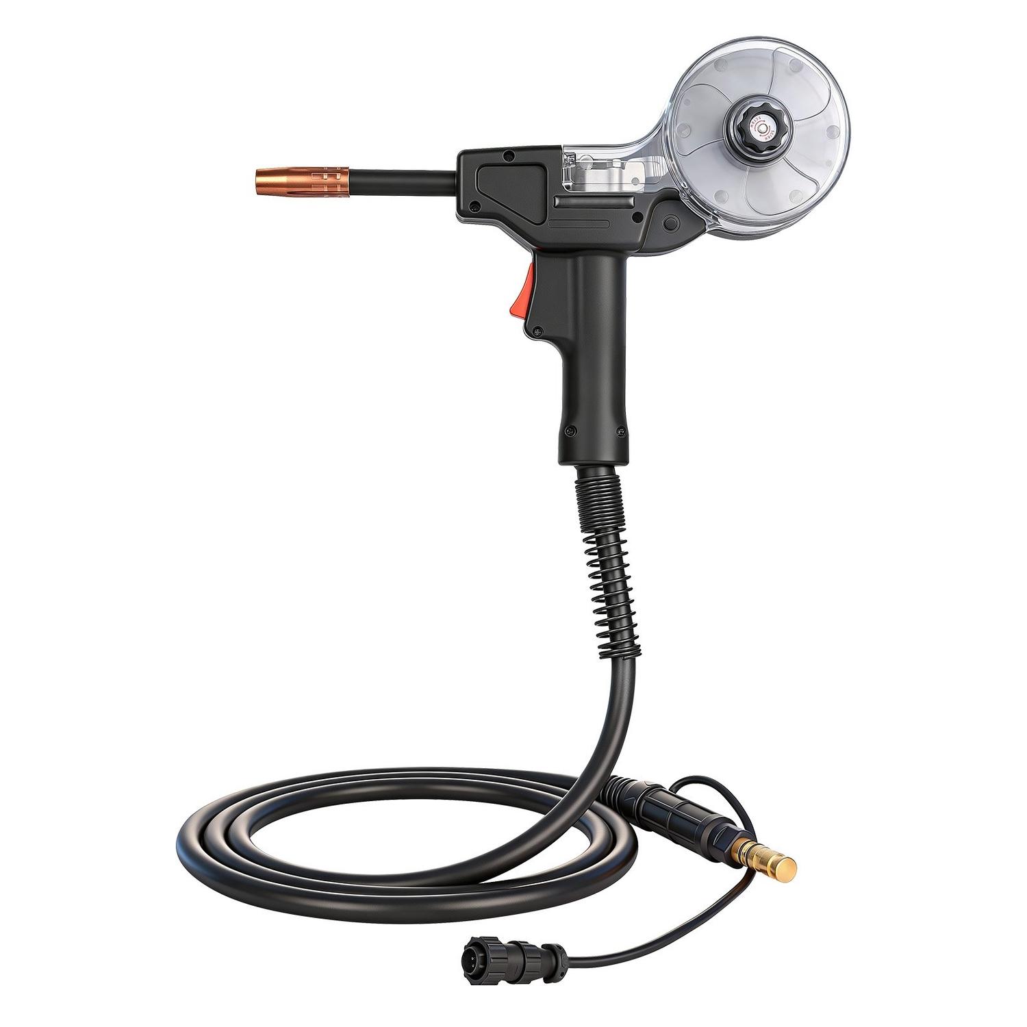 Pistolet bobine 130 Ampères avec câble de 3 m, Remplacement pour Lincoln Magnum 100SG K2532-1 - avec 11 pièces de pointes de contact pour soudage Mig, Aluminium Mig Welding ER4043 0,9 mm