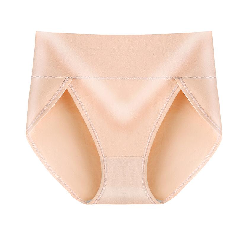 Big Size Female Spring and Autumn Cotton High Waist High Stretch Briefs