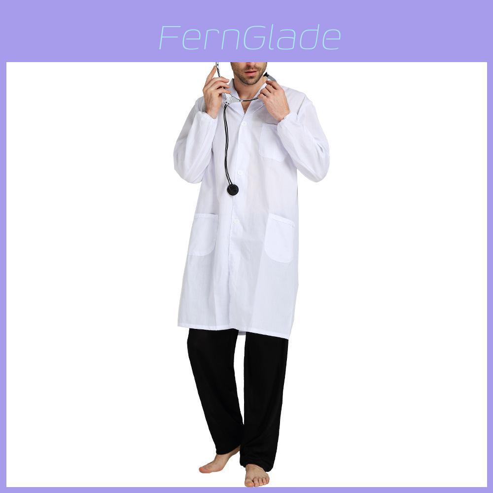Stylish Men's Doctor Costume For Halloween Parties Featuring Polyester Fabric Perfect For Cosplay Events
