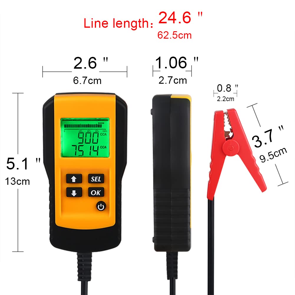 ADPOW Tester Checker Diagnostic Device for LCD Analyzer Auto Diagnostic Voltage Resistance CCA Value Measurement