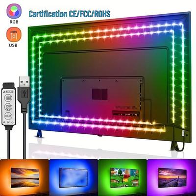 5V Mini 3-Key RGB 5050 LED TV Backlight Strip, Seven-Color Set