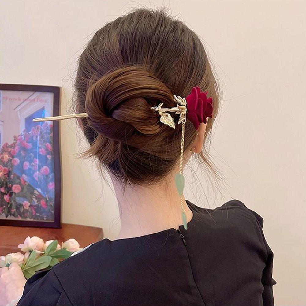 

Bridal For Girls Metal Tassel Hair Clip Women Hair Sticks Korean Hanfu Hairpins Chinese Hair Fork