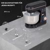 Stand Mixer, Kitchen Machine, Mixing Appliance, 6 Speeds, 5.5L Stainless Steel Bowl, Black