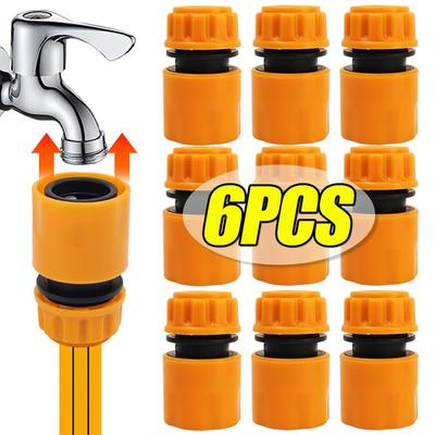 6-1PCS Garden Hose Quick Connector Faucet Extender Hose Connection Joint Garden Water Pipe Connectors Watering Pipe Fittings