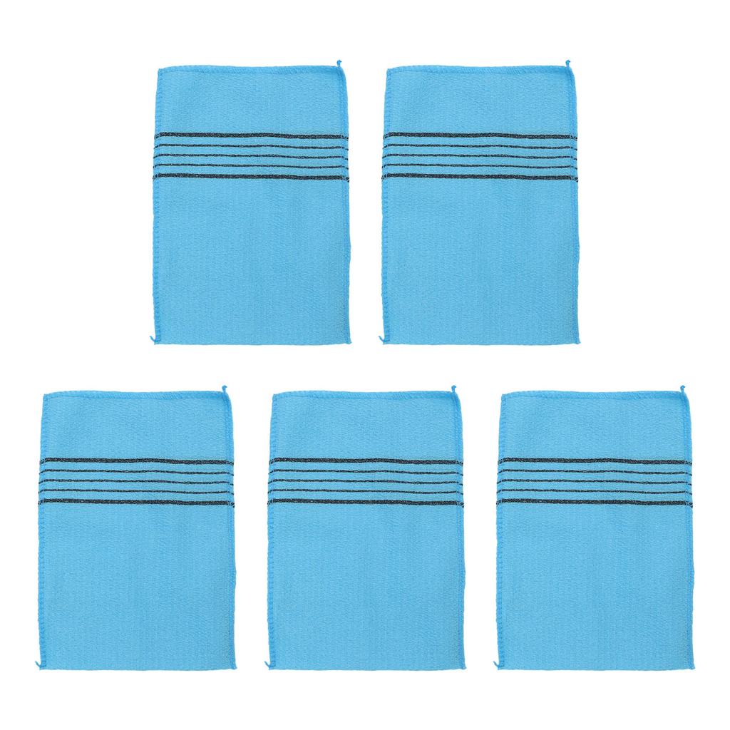 5pcs Shower Soft Towels Bath Towel Sauna Towel Bath Towel Cloth Body Scrub Cloth Bathroom Shower Supplies Polyester Cotton