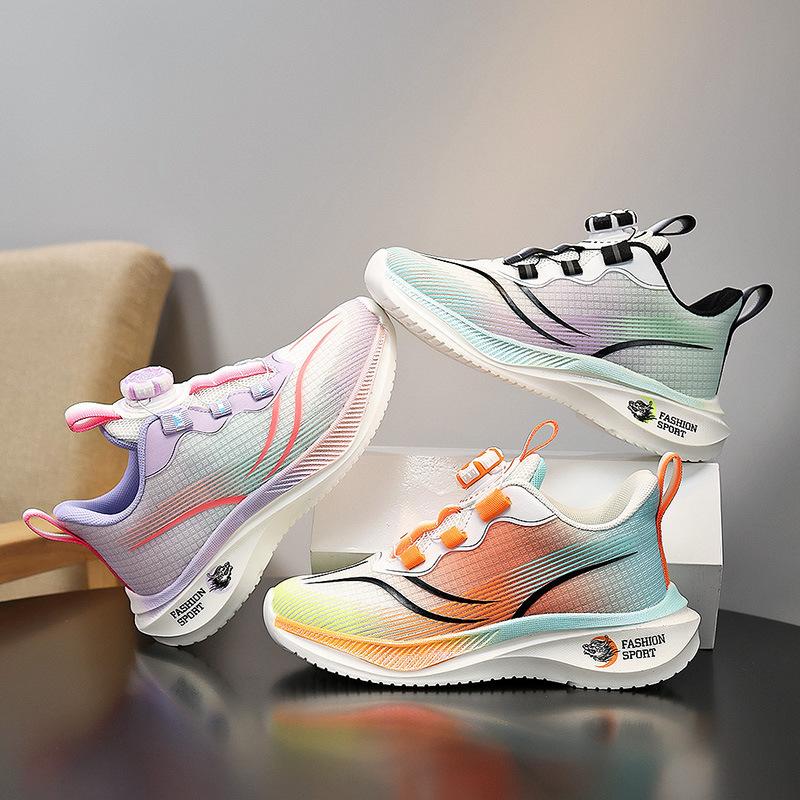 Children's Running Shoes Girls Summer New Mesh Breathable Sports Shoes Medium and Large Boys Wear-resistant Non-slip Sports Classmates
