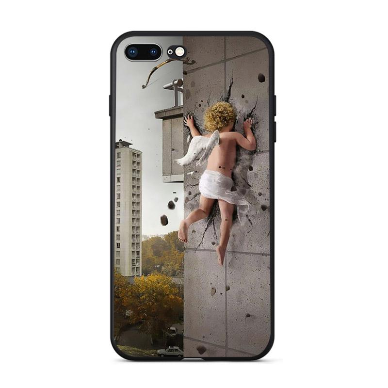 Funny little angel Cupid Soft Matte Phone Case For Iphone SE 11 Pro Max Xs 12 Mini Shell X XR 6 8 6S 7 Plus 5S TPU Mobile Cover
