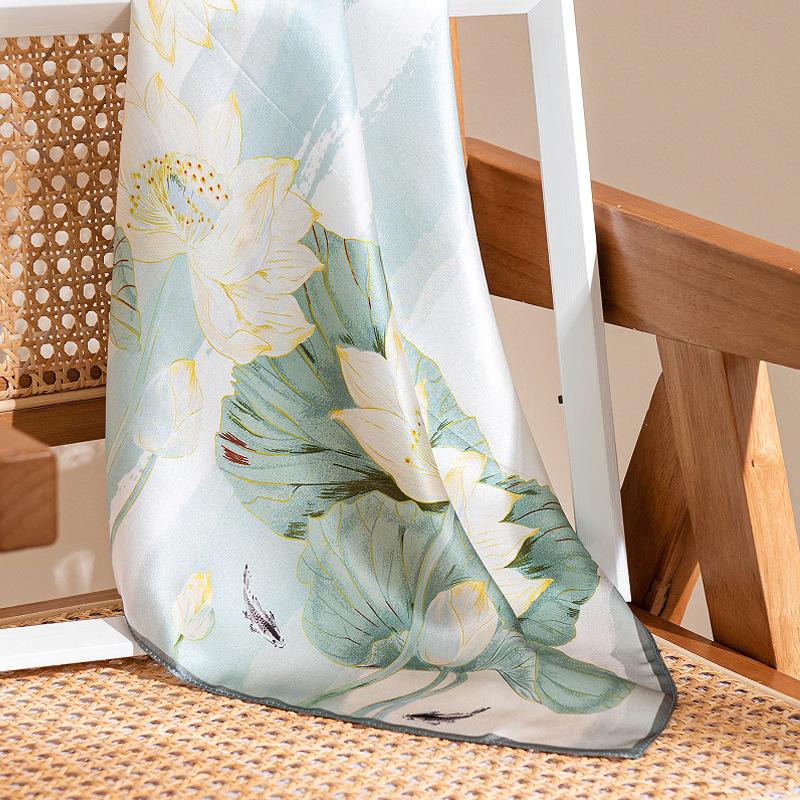 100% mulberry silk  new retro polka dot printed silk scarf shawl sunscreen