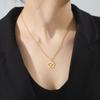 Dawapara Indien Tamil Om Symbol mit Dreizack Anhänger Edelstahl Halskette Om Shiva Symbol Yoga Vintage Talisman Schmuck