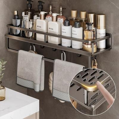 1 Stück Küche Badezimmer nicht perforiertes Aufbewahrungsregal, multifunktionale wandmontierte Gewürzablage