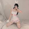 SHLYMP Cosplay Erotic Bunny Girl Bunny Sexy Cosplay Extremely Erotic Lingerie Underwear Costume Rabbit Ears Open Chest Dairy Cow Cow Pattern Animal