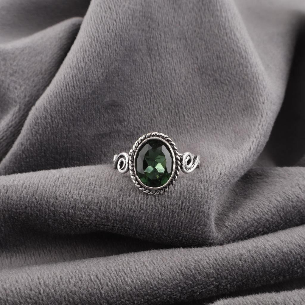 Green Tourmaline Gemstone Jewelry, 925 Sterling Silver Ring, Amazing Tourmaline Ring, Handmade Designer Jewelry For Women