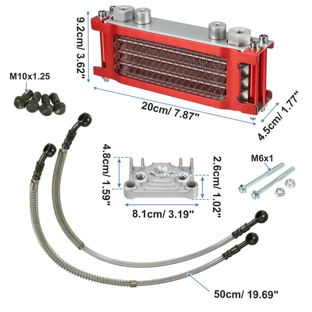 X AUTOHAUX 1 Set Cooler Standard Cooling Radiator Kit for Dirt Bike