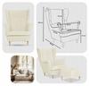 Wingback Armchair with Footrest Scandinavian Velvet Cream Light Hunter Family Furniture Beige