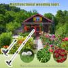 2-in-1 Extended Weed Puller Tool Garden Rake Long Handle Multifunctional Weed Remover Shovel Manual Rooting Grass Soil Loosening