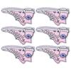 6pcs Patches Shoe Pattern DIY Making Cotton Material Removable 4.3x7.1cm 1.7x2.8in Embroidered Patch for Household