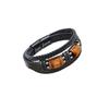 Men Retro Leather Bracelet with Tiger Eye Stone Magnetic Clasp Bracelet Weaving