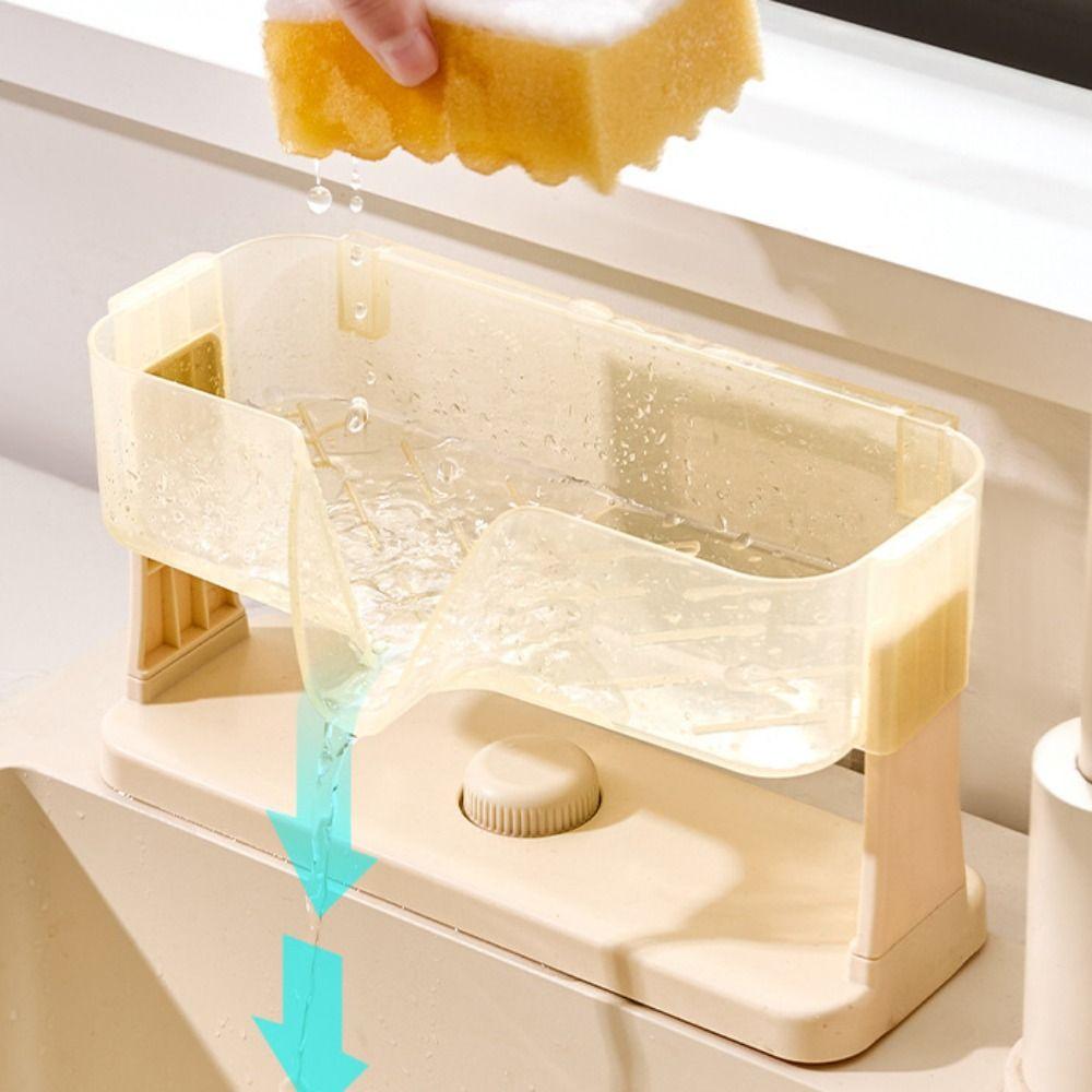 Quick Dry Kitchen Sink Storage Rack Suction Cup Sponge Drain Holder Household