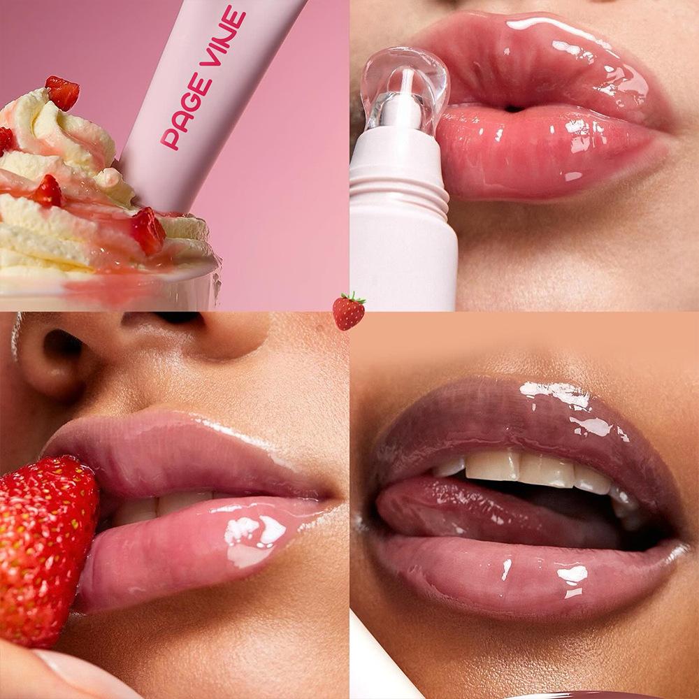 Water Gloss Moisturizing Clear Lip Gloss Mirror Jelly Plumping Lips Transparent Lip Tint Makeup Wholesale Women's Cosmetics