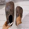 Large Size Flat-bottomed Casual Single Shoes, European, American Spring and Autumn New Flat-bottomed Round Head Shallow Mouth Doudou Single Shoes