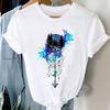 Cotton Tee Gold Star T-shirt Summer Color Fashion Gold Five-pointed Star Cool New Style Foreign Style Short Jacket Female Ins Oversized