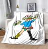 Pippi Coperta di Flanella Morbida Calda Coperta per Tutte le Stagioni, Design per Campeggio, Viaggio in Auto, Escursionismo Divano, Letto, Ufficio Regalo Perfetto per Feste